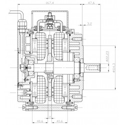 ME1304 PMSM brushless liquid cooling motor