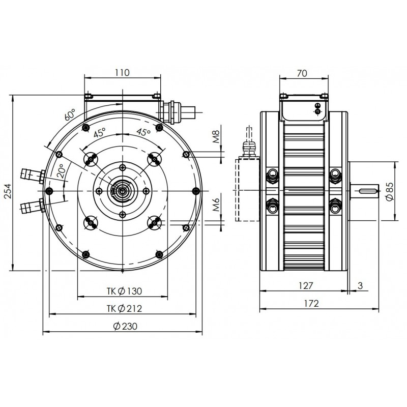 Synchronous Motor Heinzmann Pms120w 96vdc 6000rpm