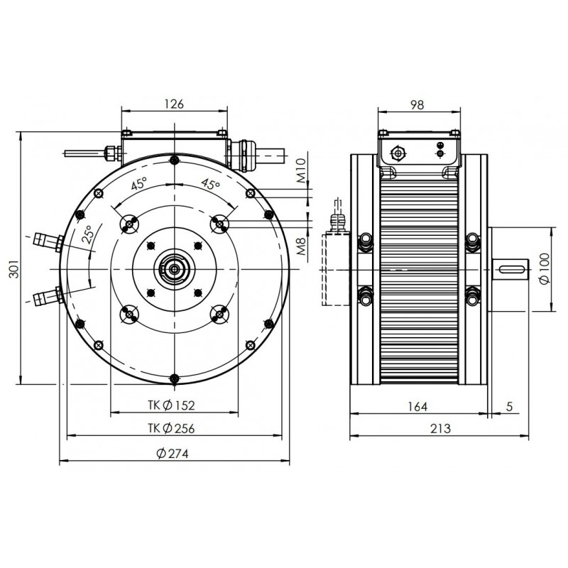 Synchronous motor Heinzmann PMS156W 96VDC