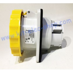 Female socket 63A PK yellow 3P+N+T 81677