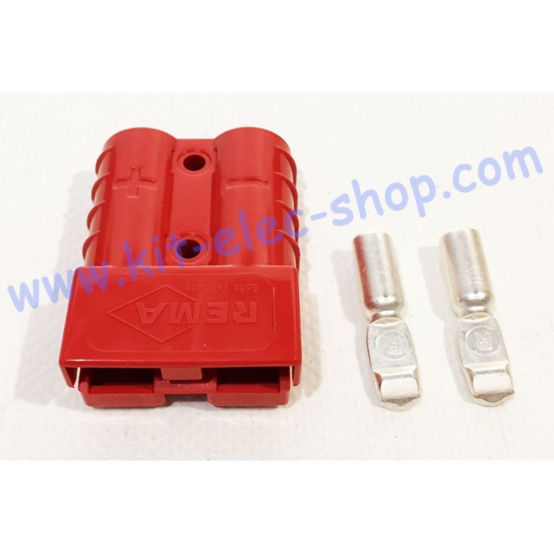 Cosse de câble connecteur plat pour fil 0,5 - 1,5 mm2, 6,3x0,8 mm, boîte  rouge 100pcs.