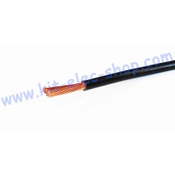 Black flexible 6mm2 H07 V-K cable per meter