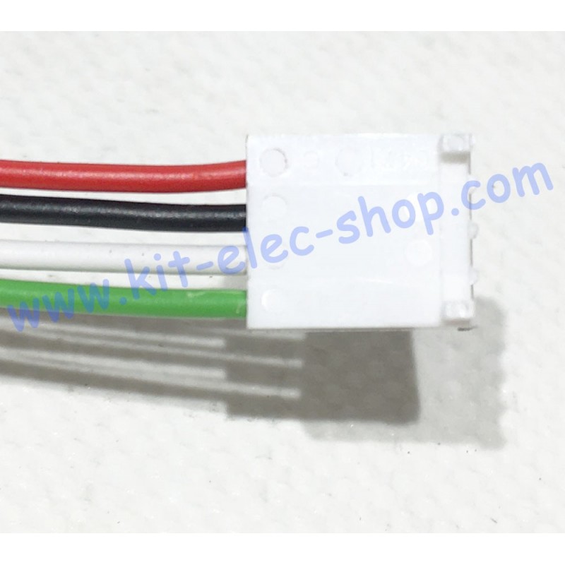 Câble gainé avec connecteur SAE 4 pins à 4 fils pour véhicule - 3.05 m