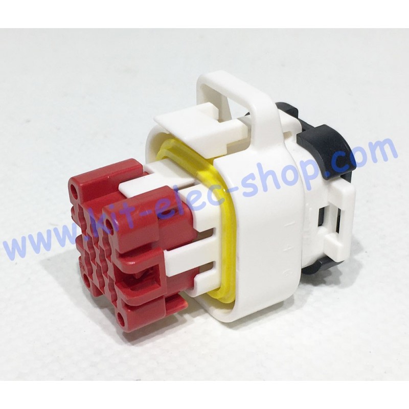 8-pin female connector AMPSEAL 776286-2 white