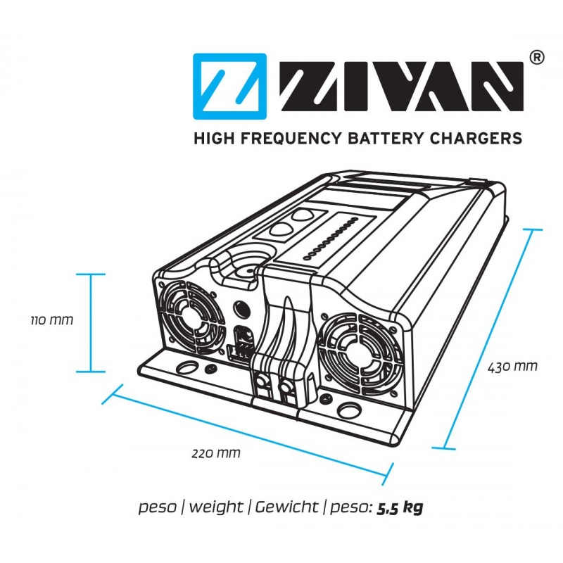 Chargeur de batterie 48V 2000mA étanche gel/plomb