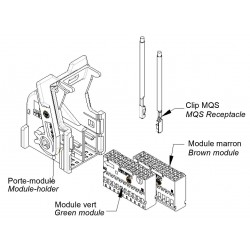 Kit connecteur Micro Quadlock System MQS 40 broches femelle blanc