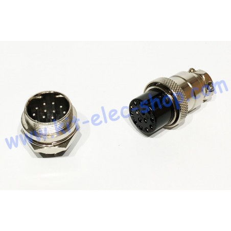 Kelly avionic male connector with female socket