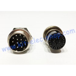 Kelly avionic male connector with female socket