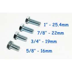 Pack de vis US 3/8 22mm inox pour la fixation des moteurs MOTENERGY