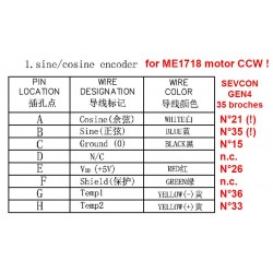 Moteur synchrone ME1803 PMSM brushless IP65 8.1kW sin/cos refroidissement liquide