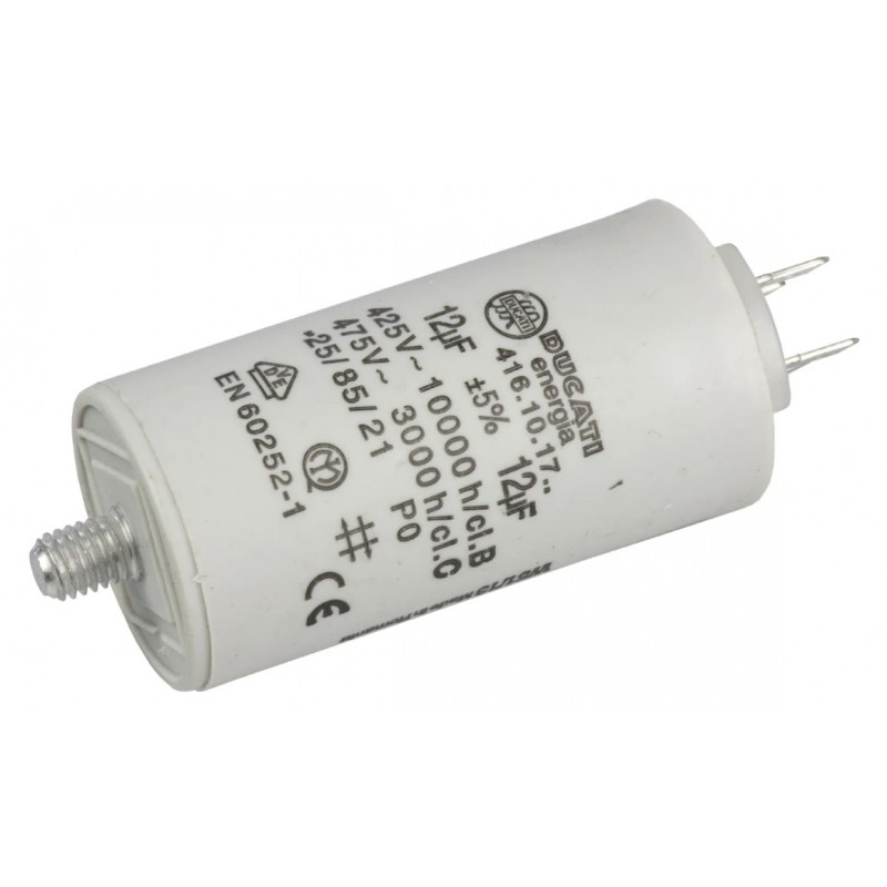 Starting capacitor 12uF 450V DUCATI FASTON 416.10.1764