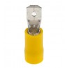 Cosse FASTON 6.3mm jaune mâle