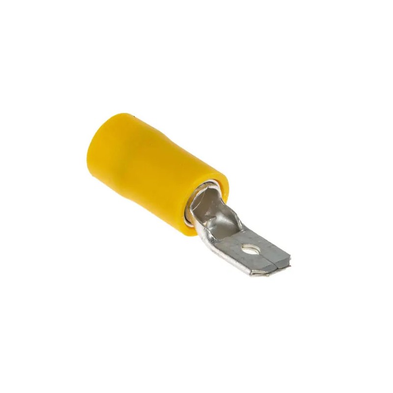 Cosse FASTON 6.3mm jaune mâle