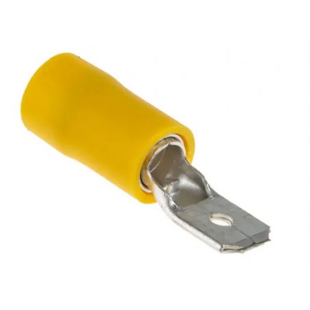 Cosse FASTON 6.3mm jaune mâle