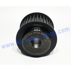 HTD 50mm 30 teeth steel pulley with flange 30-8M-50-F 7/8 inch shaft