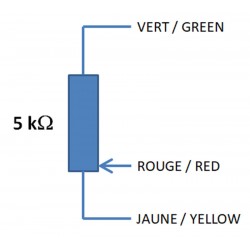 Potentiometer linear sensor 5k ohm red