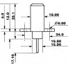 Potentiometer linear sensor 5k ohm red