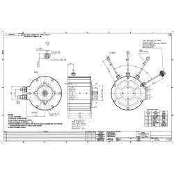 Moteur synchrone ME1616 PMSM brushless 20kW refroidi à l'eau occasion