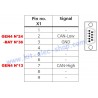 CAN cable AMPSEAL 8-pin female connector to DB9 female connector