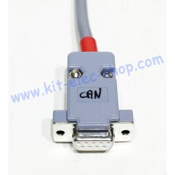 CAN cable AMPSEAL 8-pin female connector to DB9 female connector