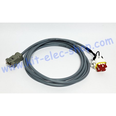 CAN cable AMPSEAL 8-pin female connector to DB9 female connector