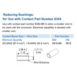 Reduction sleeve 70-50mm2 for APP SBE320 connectors 5918-BK