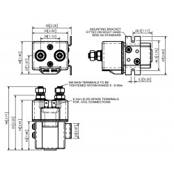 Contacteur SW80-374P 48V 150A courant continu 12V étanche