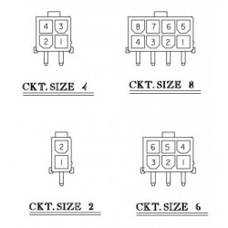 MOLEX MINI-FIT 16-pin straight female socket