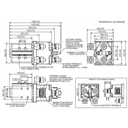 Contacteur unipolaire double voie SW201A-30 48V 250A courant continu 12VCO