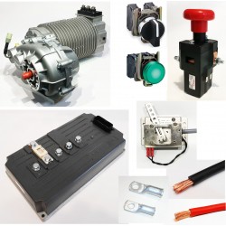 Vehicle electrification kit 60V-72V-84V 550A ABM asynchronous motor 15kW and gearbox without battery