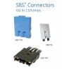 Boitier de connecteur SBS50 bleu 48V seul SBS50BLU