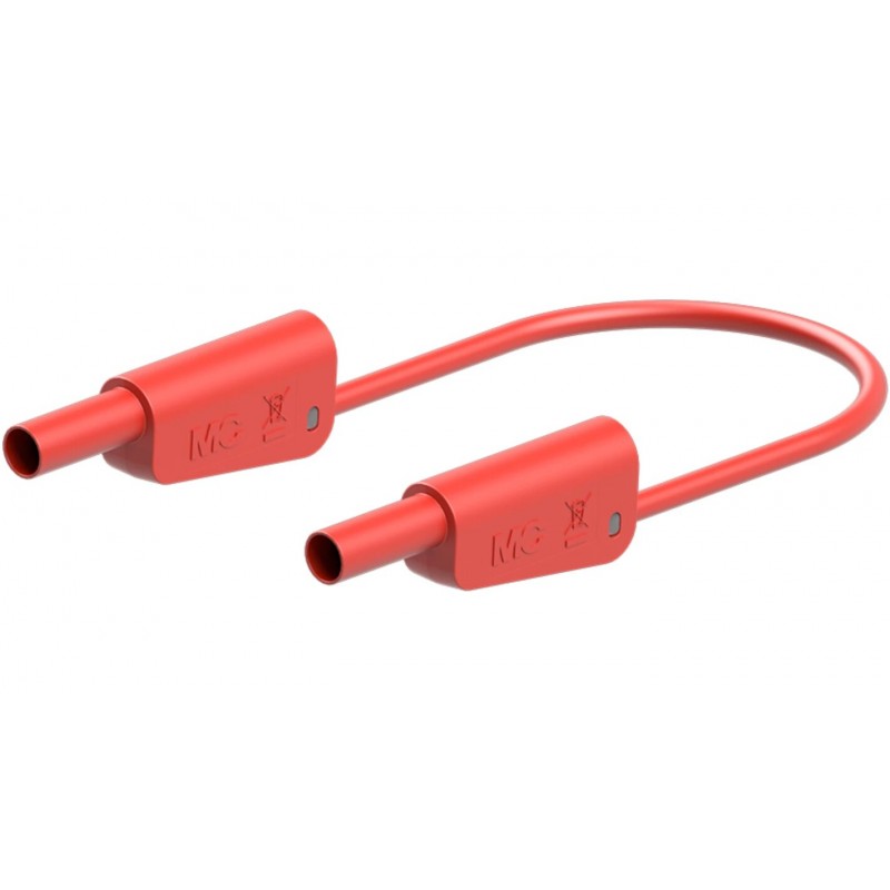 Test cable banana-banana 4mm IP2x red 32A 1m