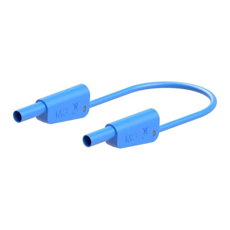 Test cable banana-banana 4mm IP2x blue 32A 1m