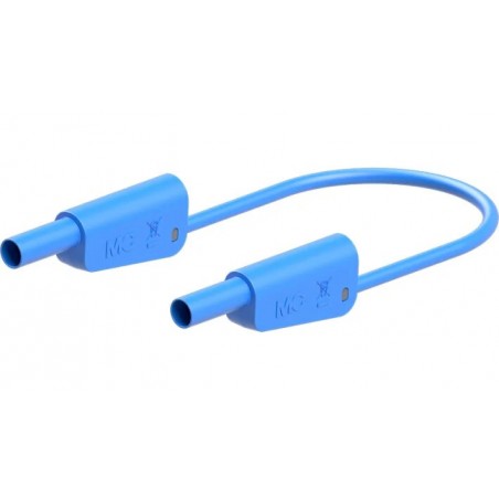 Test cable banana-banana 4mm IP2x blue 32A 1m