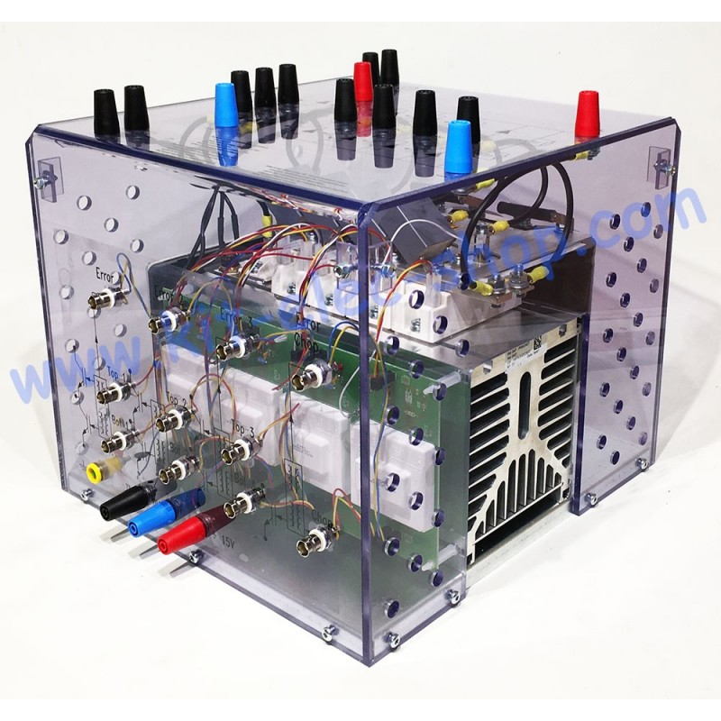 Pack onduleur triphasé pédagogique à IGBT SEMITEACH avec câbles