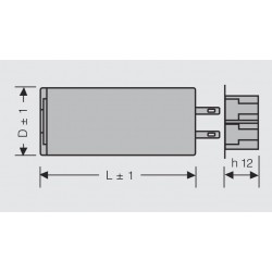 Condensateur éclairage 45uF 250V ICAR ECOFILL SB25/R BJB