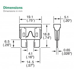 Auto ATO dark brown fuse 7.5A 32V