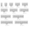 MOLEX male 14 pin connector with 14 female contacts