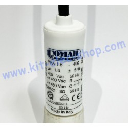 Start-up capacitor 1.5uF 400-450VAC MKA COMAR