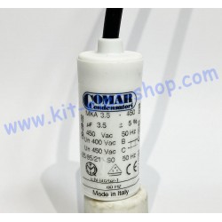 Start-up capacitor 3.5uF 400-450VAC MKA COMAR