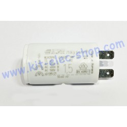 Condensateur de démarrage 1.5uF 400-500V ICAR ECOFILL MLR 25 PRL FASTON