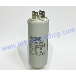 Start-up capacitor 30uF 425-475V DUCATI double faston screw 92mm 416.10.7064