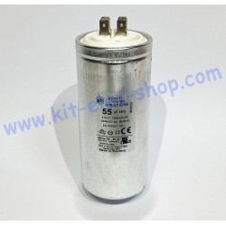 Start-up capacitor 55uF 400/500V DUCATI double faston aluminium 416.33.5764