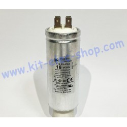 Starting capacitor 16uF 425V-500V DUCATI alu double FASTON 416.33.4164