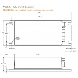 Convertisseur DC-DC CURTIS 1420 18-106V vers 13.7V 300W 15495200-0002