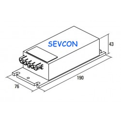 Convertisseur DC-DC CURTIS 1420 18-106V vers 13.7V 300W 15495200-0002