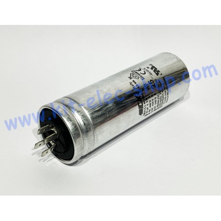 Aluminium starting capacitor 25uF 450V ICAR ECOFILL MLR25L double faston