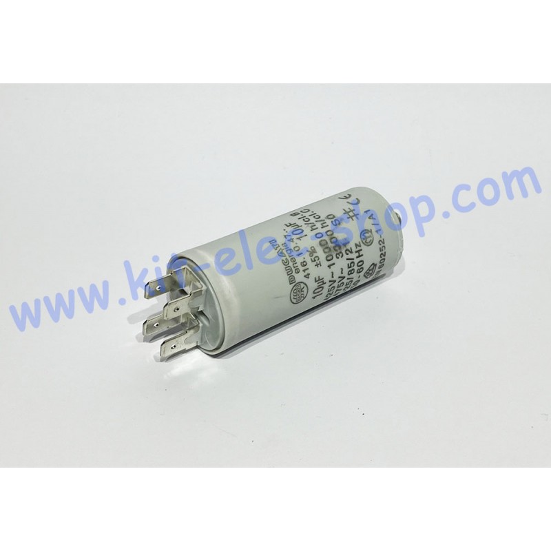 Start-up capacitor 10uF 425-475V DUCATI double faston 416.10.4764