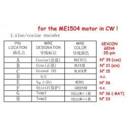 Synchronous motor ME1504 PMSM brushless hollow axis second hand