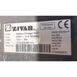 Charger ZIVAN NG3 72V 30A for vehicle GOUPIL G7HLEG-08H00X